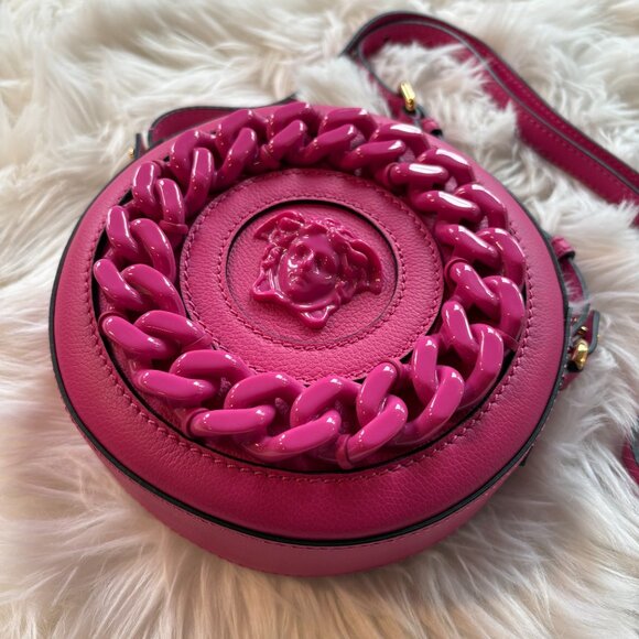 Versace Medusa Disco Bag Calf Leather in Fuchsia - Picture 2 of 10
